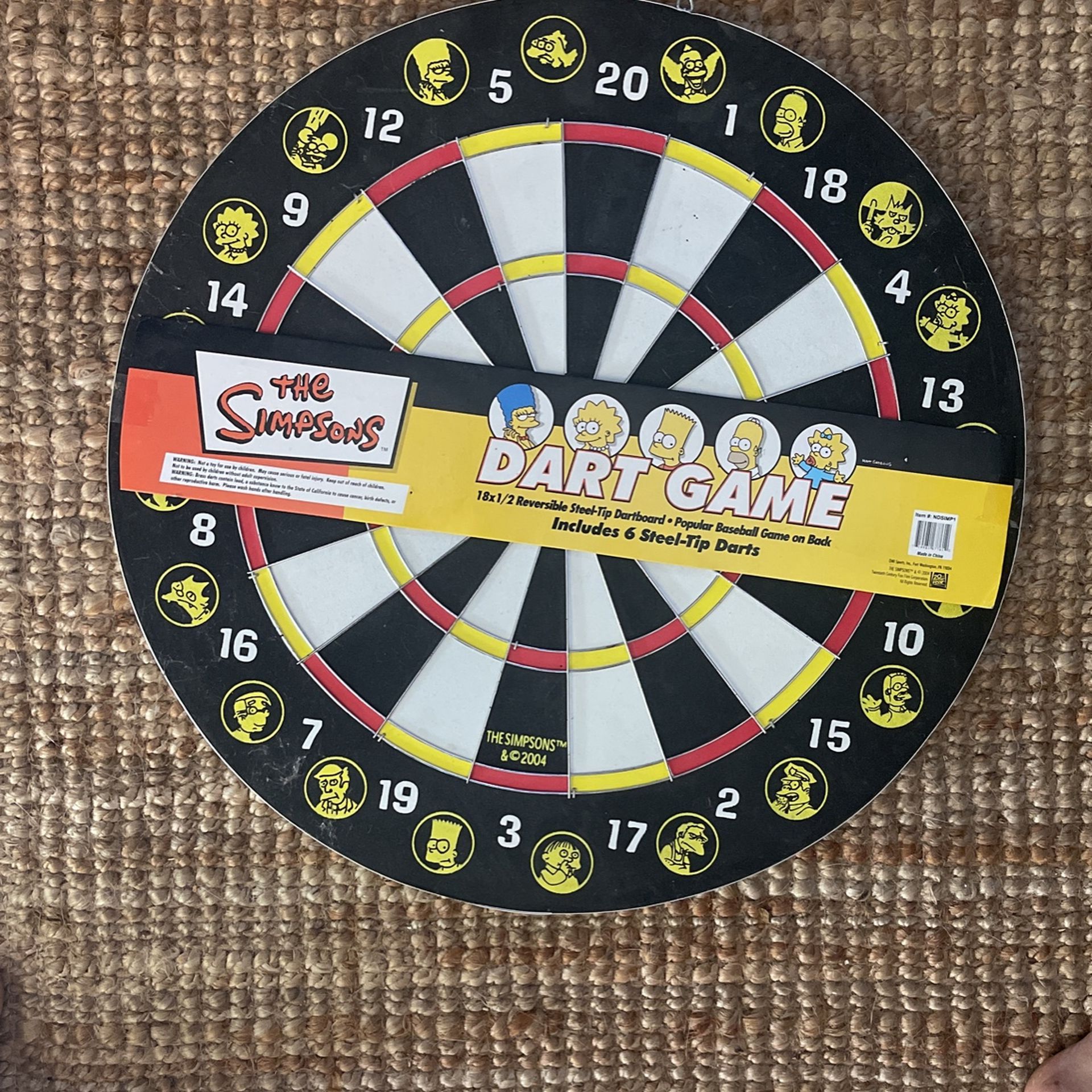 Simpsons Double Sided Dart Board Game 