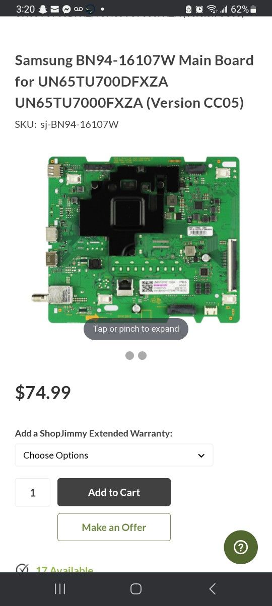 Samsung TV Components