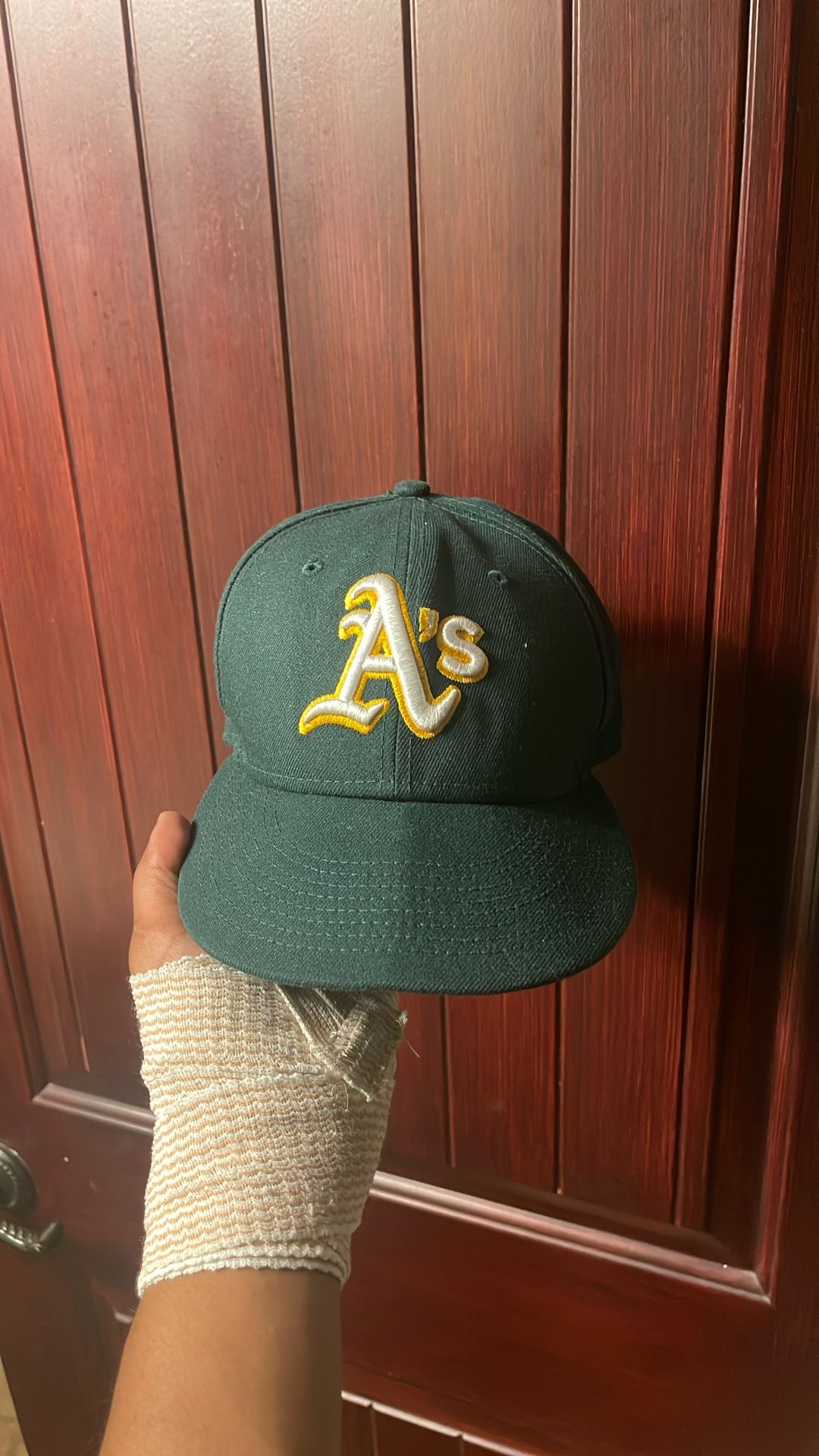 Baseball Fitted Cap Athletics Size 7 1/8