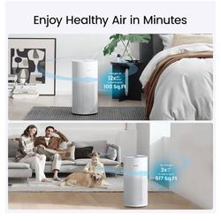smartmi HEPA Air Purifiers for Home Large Room Bedroom, Works with Alexa, H13 True HEPA Filter, Remove Odor Pet Smoke Dust TVOC Pollen PM2.5, Smart Qu