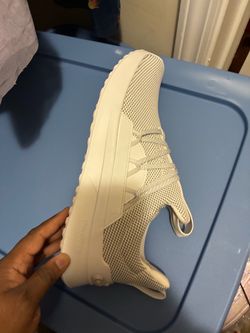White Knit Low-Top Sneakers