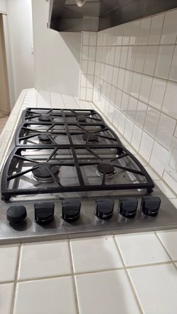 Stainless Steel 6-Burner Gas Cooktop