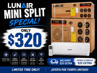 Lunair 1 Ton 110V Mini Split AC Unit