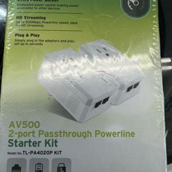 TP-Link AV500 Powerline Adapter with AC Pass Through Starter Kit
