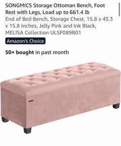 Heavy duty with frame ottoman pink