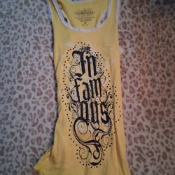 Yellow Black And White Cami Womens