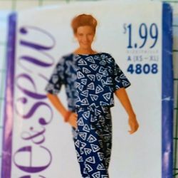 Top & Pant Set Pattern XS -XL  4808