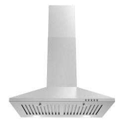New Open Box 24" Stainless Steel Wall Mount Range Hood with Push Button Controls