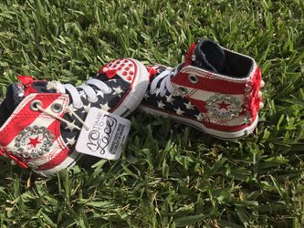 4 July converse decorated with pearls and cristal for Sale in