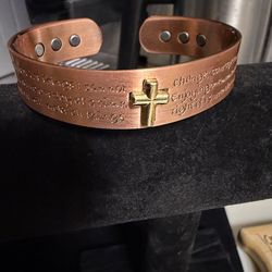 New! Men’s or Women’s Copper Magnetic bracelet - Bible verse