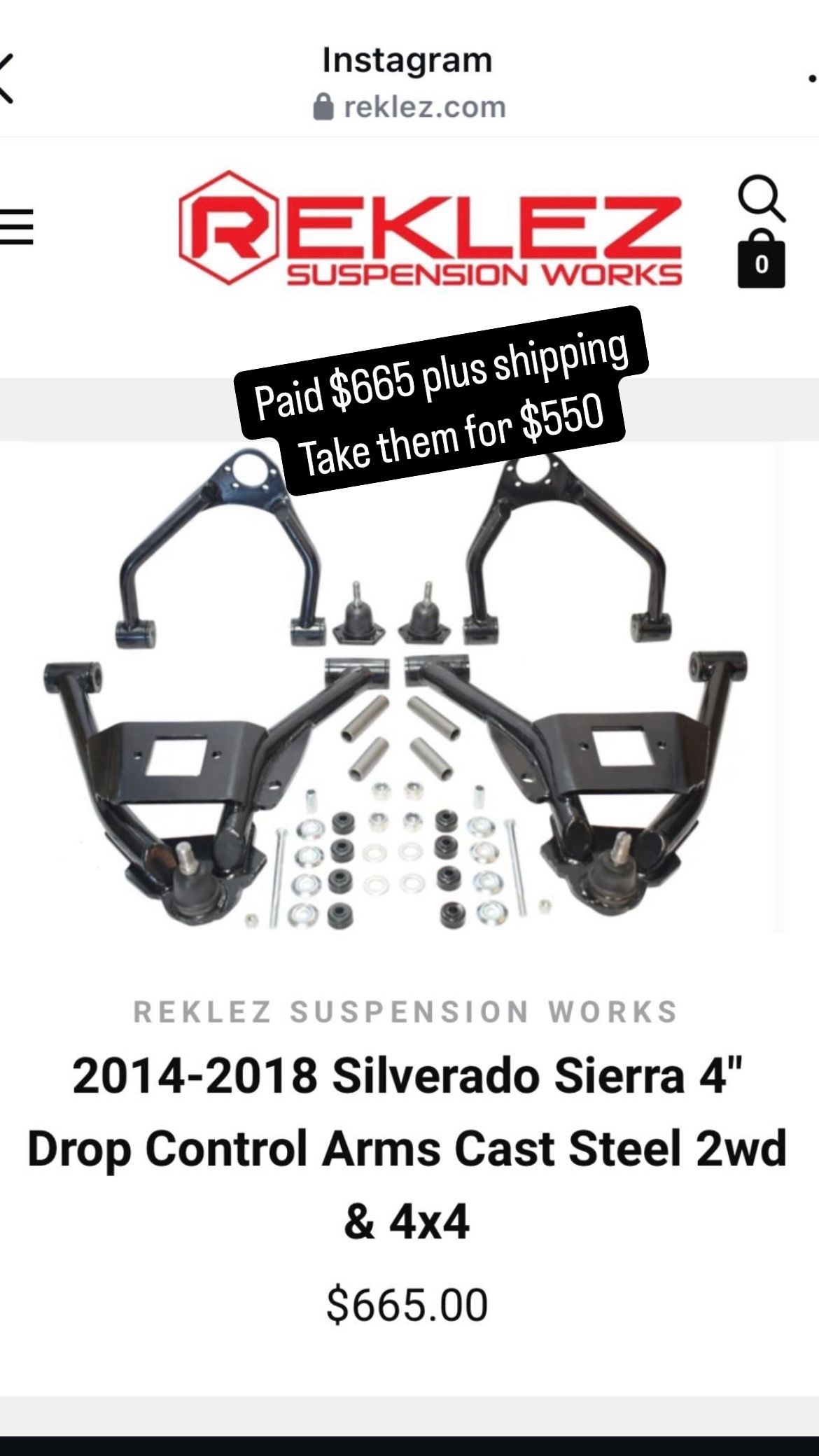 Lowering Control Arms Silverado/GMC