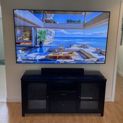 Black TV Entertainment Console 