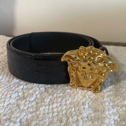 Versace Gator Skin Belt