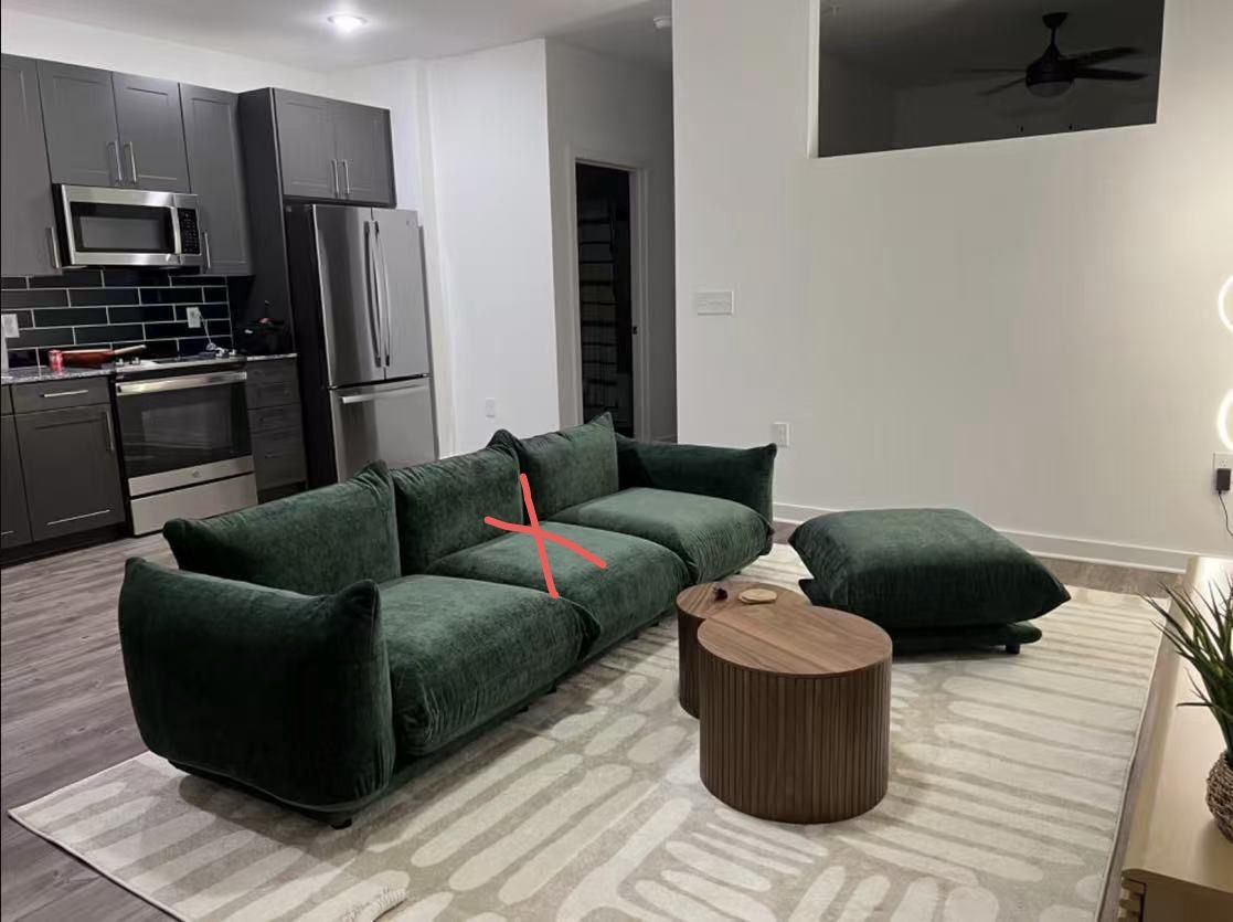 Brand new in box.2 seater couch with ottoman,loveseats