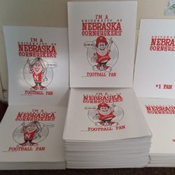 My Dad Dean Designed These Handmade Nebraska Cornhuskers Football Posters 11x14 Size $7.00 A Poster 