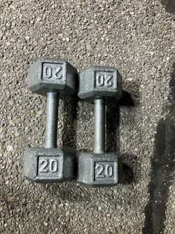 20 lbs of dumbbells set.