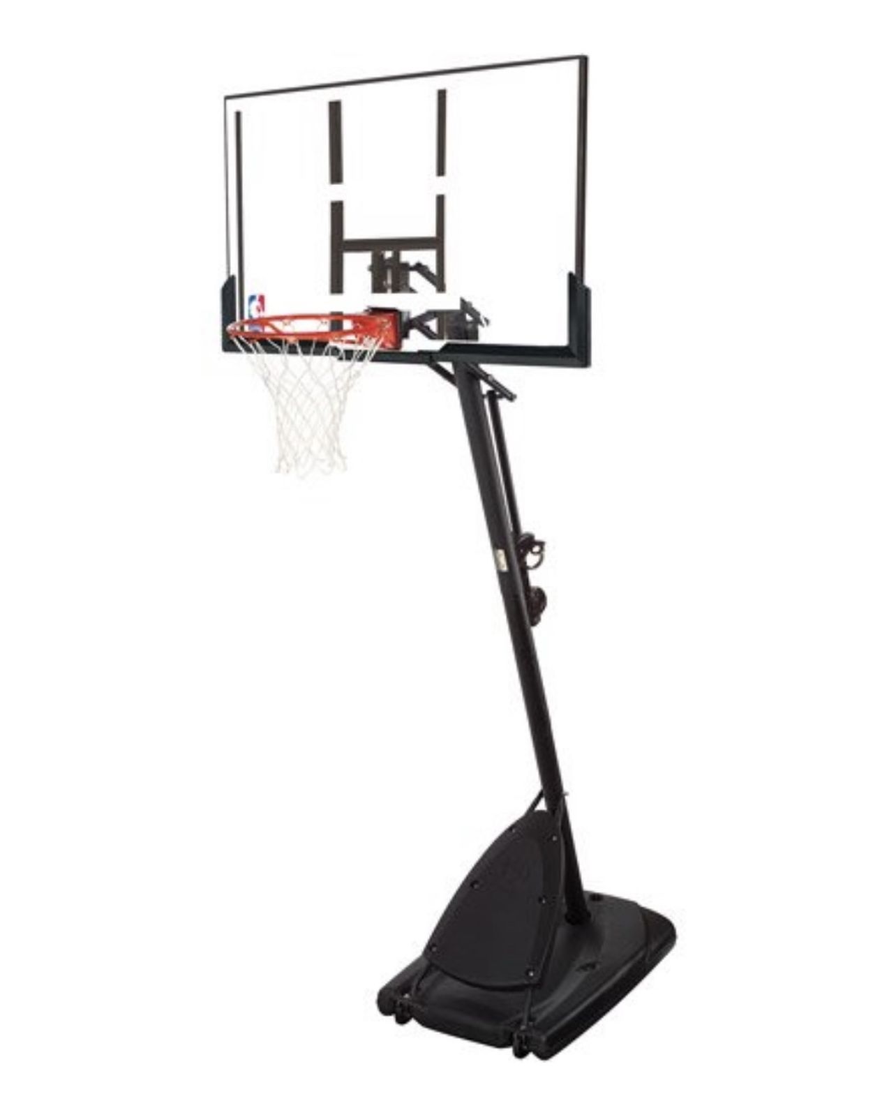 Spalding NBA 54" Portable Angled Basketball Hoop with Polycarbonate Backboard