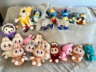 Plush Toys: Labubu, Bluey, Stitch, Shark etc for birthday, christmas gift