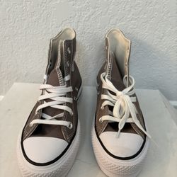 Beige/Khaki Platform Converse Size 6