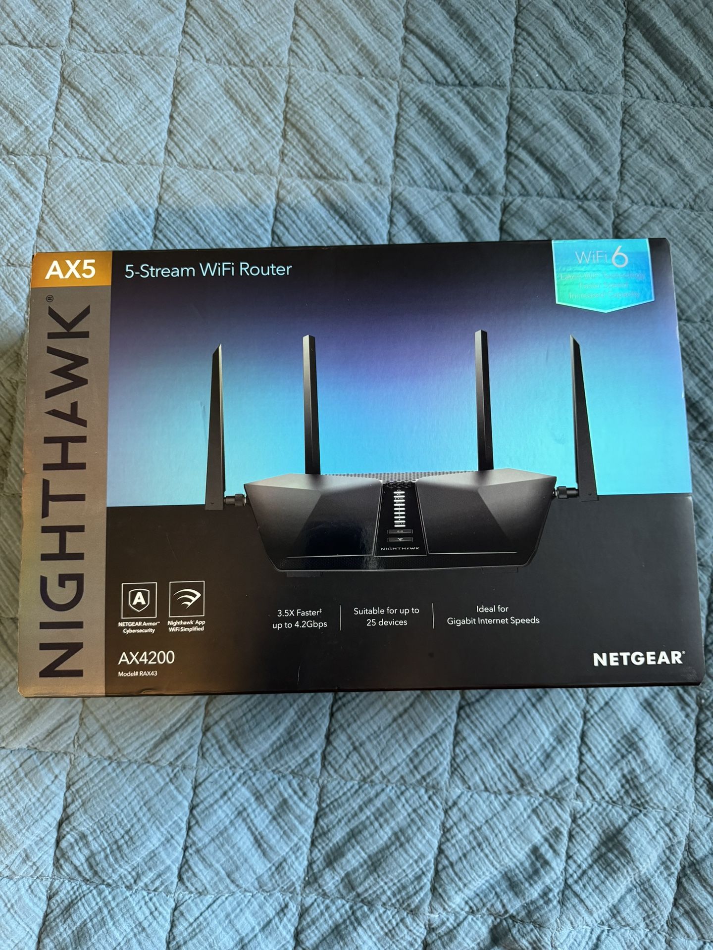 New Netgear Wifi 6 Router AX5 AX4200