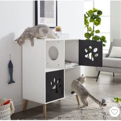 Sam's Pets Convertible Bookcase Book Shelf Cat Tree- No Legs!