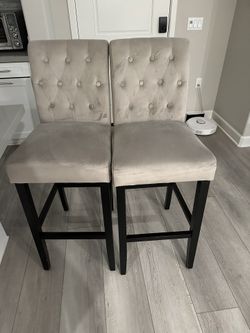 Two Beautiful Cream Bar Chairs