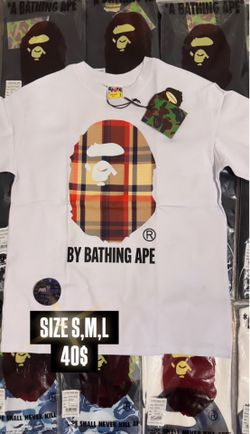 bape tee white burberry