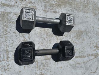 15 Lb Hex Dumbbells