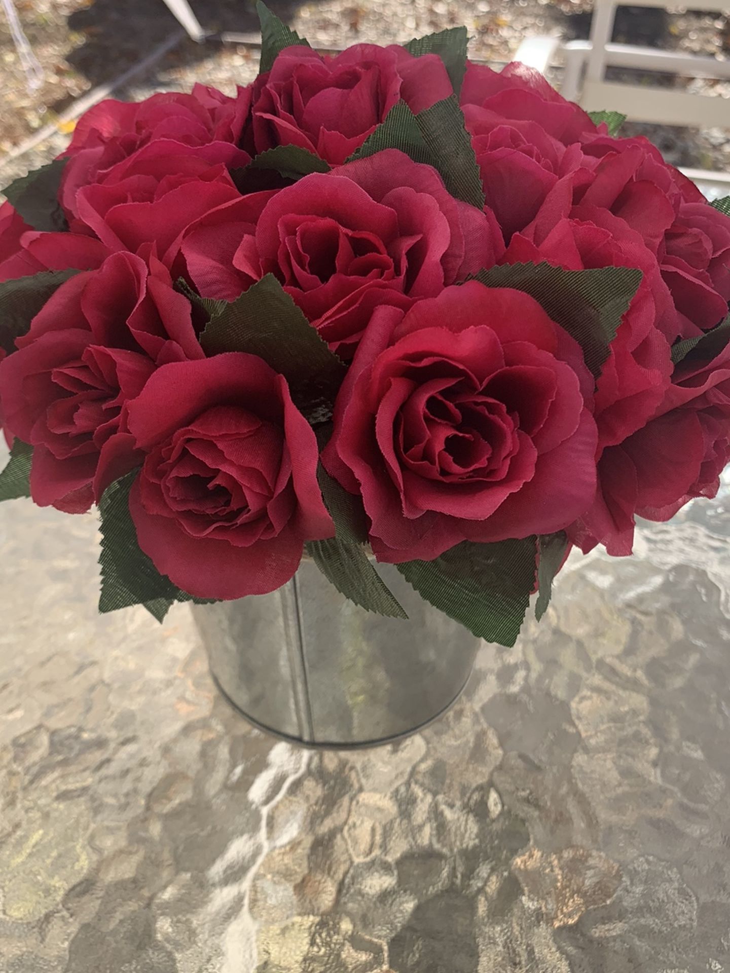 Artificial Flower Rose, Pink, Home Weeding Indoor Outdoor Festival, Decoration