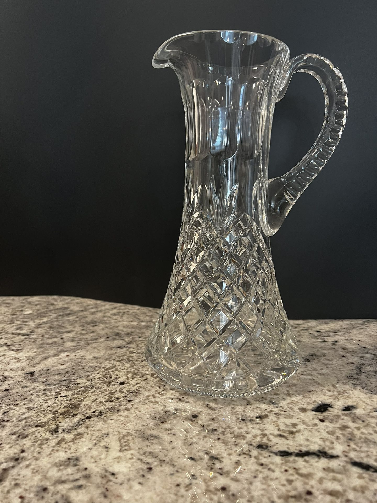 Tall Lead Crystal Pitcher