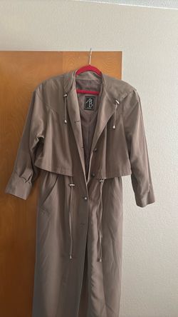Women’s Vintage Trench Rain Coat Beige Taupe