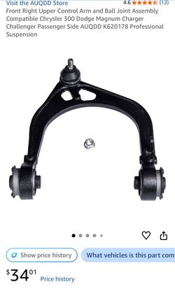 Front Right Upper Control Arm and Ball Joint Assembly