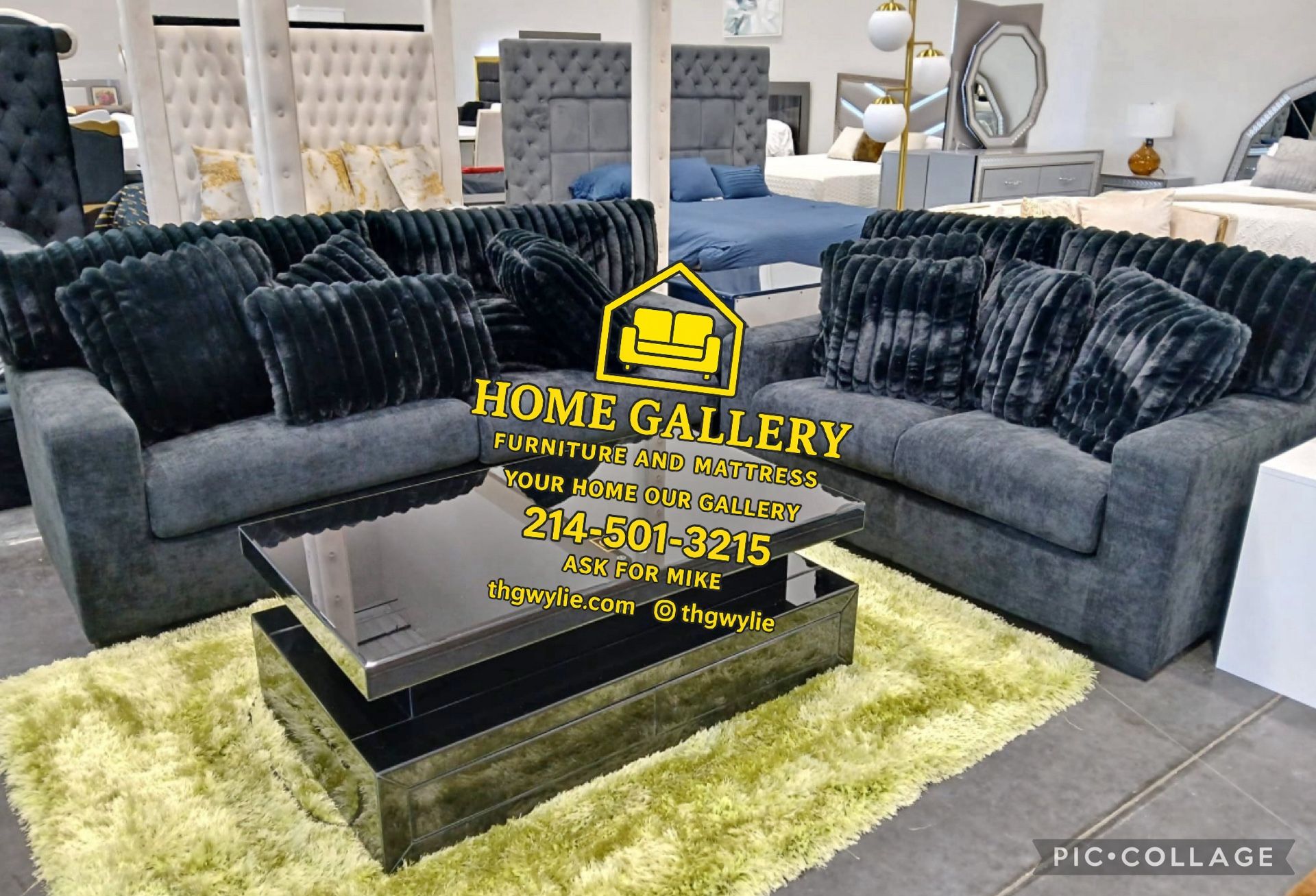 Black Sofa And Loveseat $17 Down