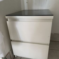 Nightstand with Glass Top