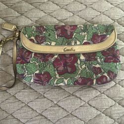 Vintage Floral Coach Wristlet 