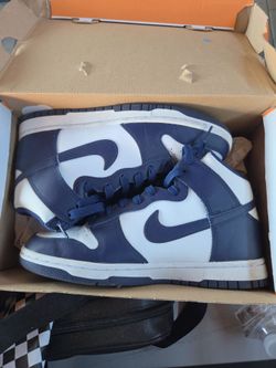 Nike Dunk High White Navy Sneakers