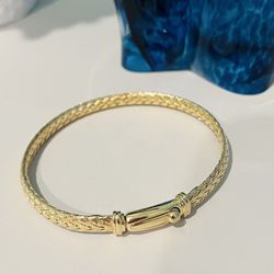 925 Silver Gold Wash Bracelet 