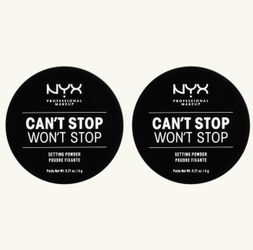 2 Pieces Of NYX PROFESSIONAL MAKEUP Can't Stop Won't Stop Loose Setting Powder - Banana