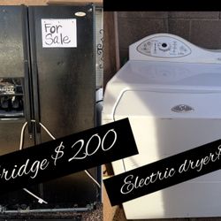 Fridge & Electric Dryer