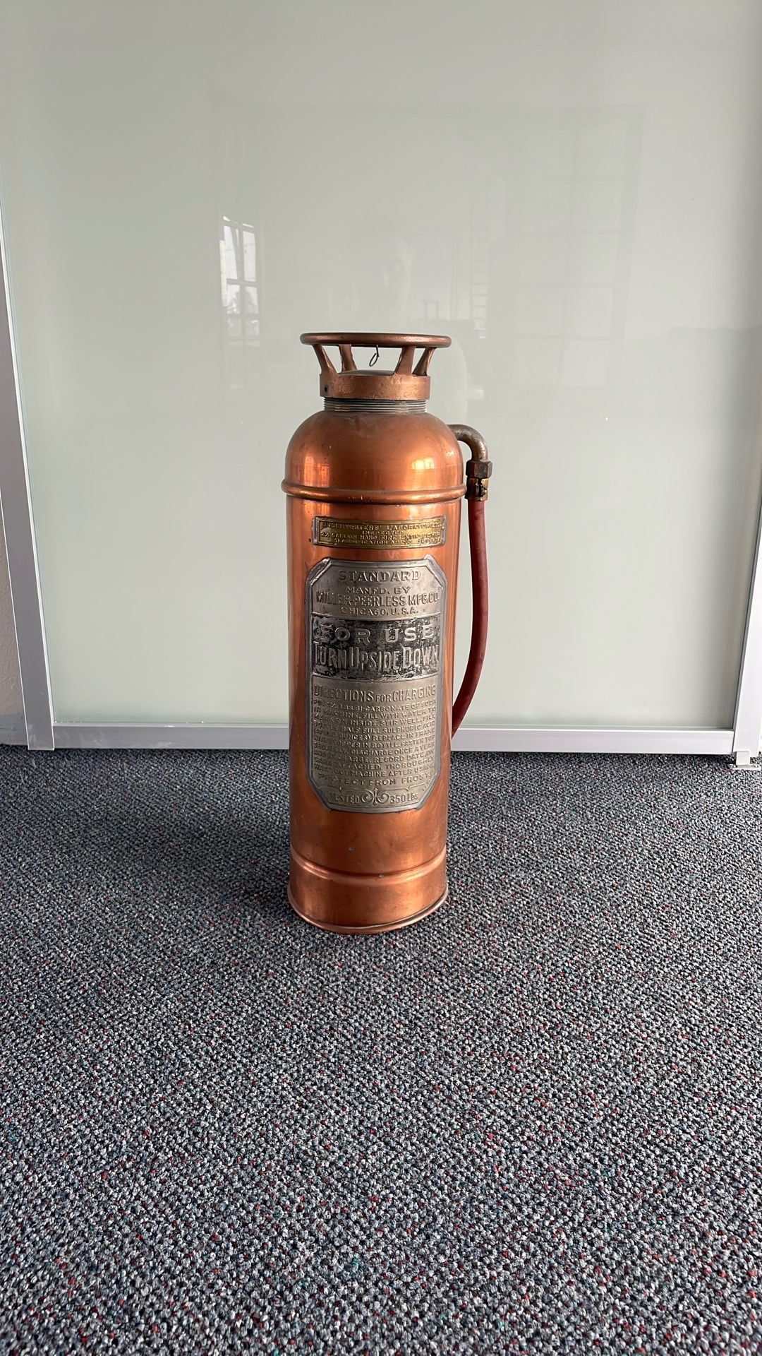 Antique Copper Fire Extinguisher