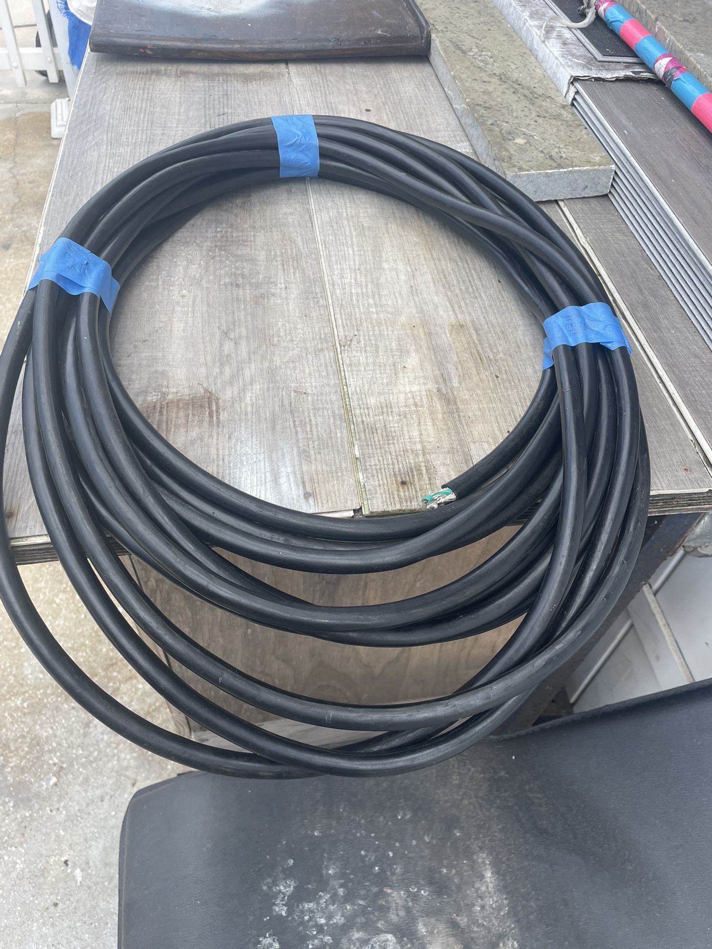 3-prong cable is 49 1/2 long