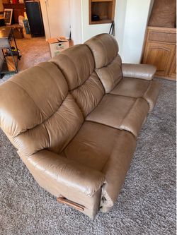Reclining leather chair