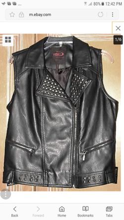 YOKI Women's faux leather jacket/vest size M. Like new