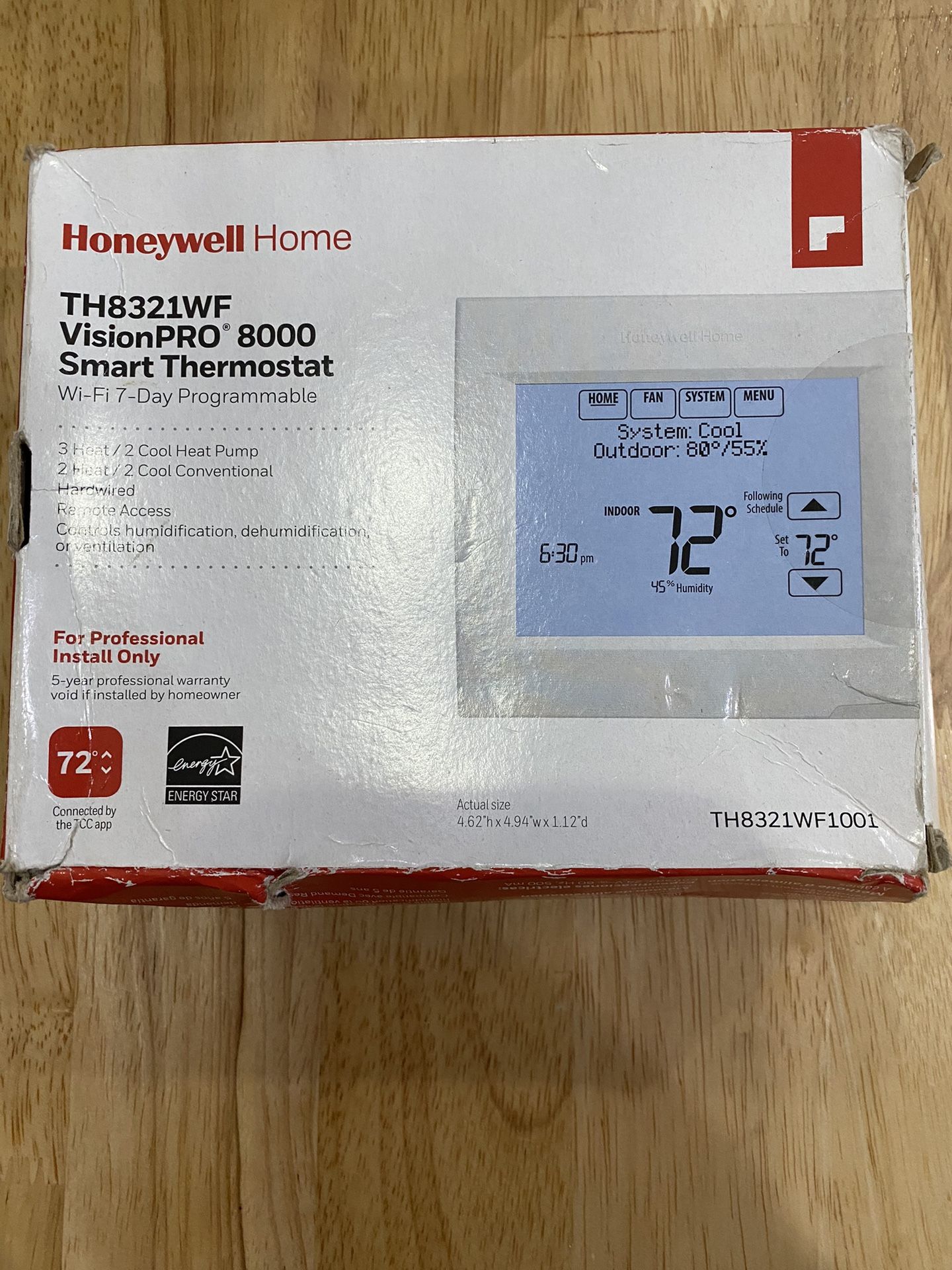Honeywell Vision Pro 8000 WIFI Thermostat