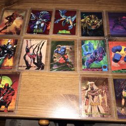 Lot of 13 Vintage Marvel Trading Cards, circa 1(contact info removed)