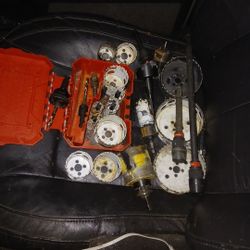 Milwaukee Hole Saws , Extensions, 4 Augers, Hole Hawg  And A Reamer 