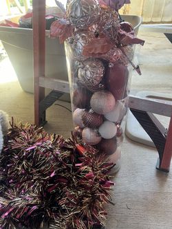 Christmas Garland And Ornaments