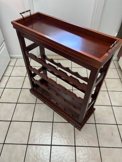 VTG Bombay Company Wine Rack Cabinet Removable Serving Tray Holds 24 Bottles for Sale in Miami FL OfferUp