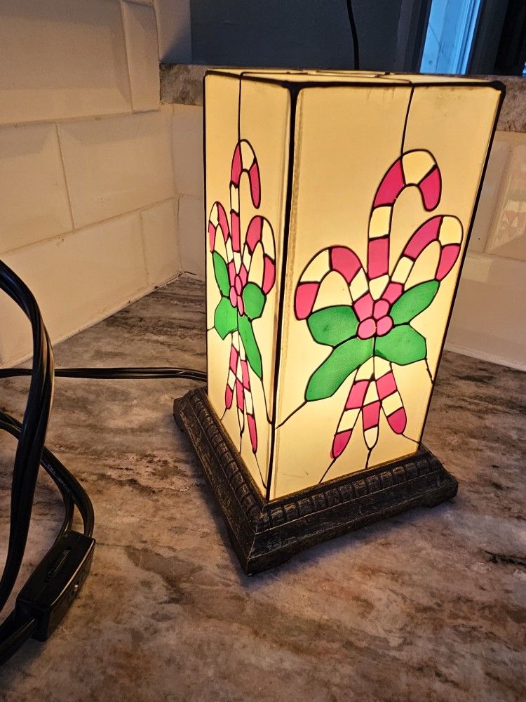 Tiffany Style Candy Cane Lamp  