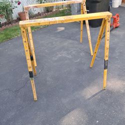 Metal adjustable sawhorses set of 2 with 1200 weight capacity